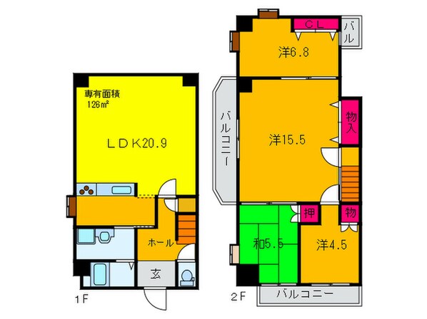 新栄プロパティー林の物件間取画像